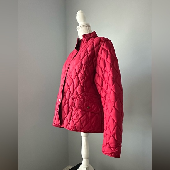 WOMENS EDDIE BAUER RED PREMIUM 550 Power Fill Quilted snap front jacket - Picture 4 of 12